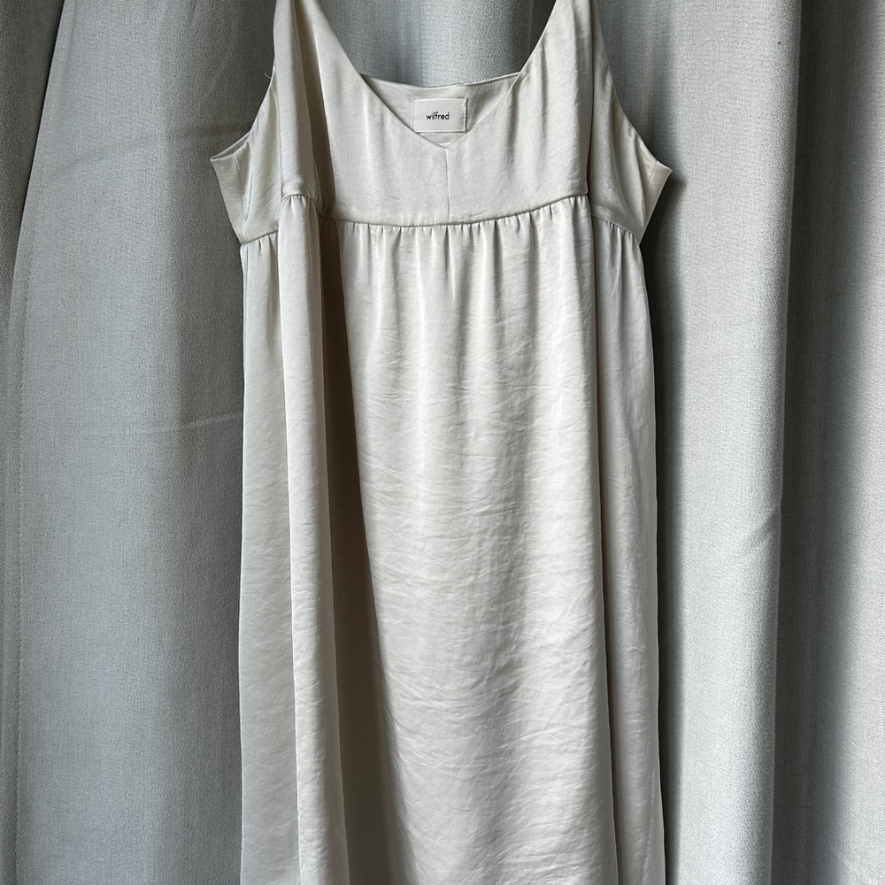 Aritzia Cream Sleeveless Sundress Midi